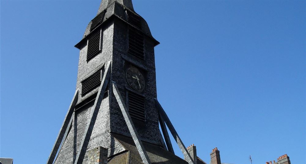 The bell tower of the church