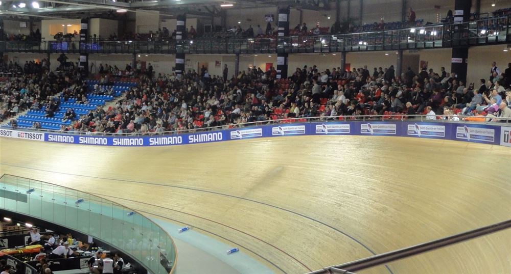 The track of the velodrome of Saint-Quentin-en-Yvelines