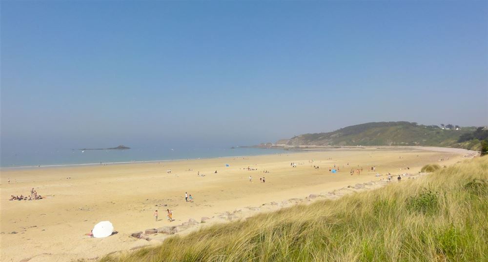 The dunes and the beach of Sables-d'Or-Les-Pins