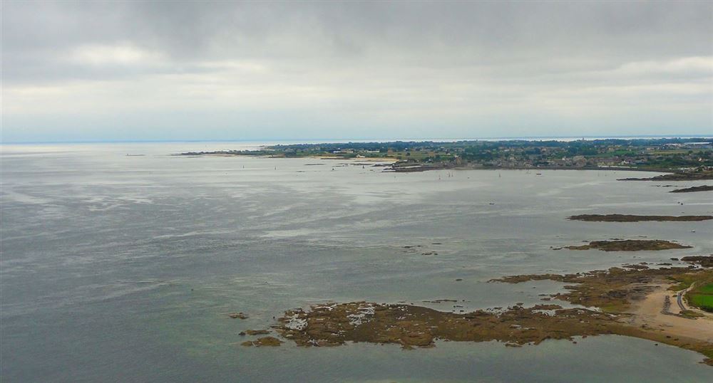 View over Barfleur and the sea 
