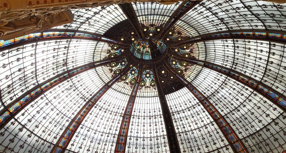 the famous dome of the Galeries Lafayette